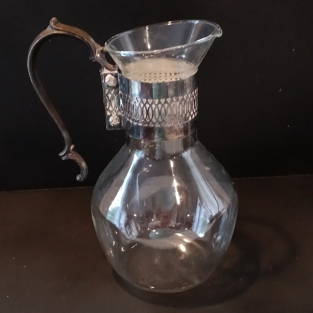 Corning heat-proof beverage container metal handle pretty design